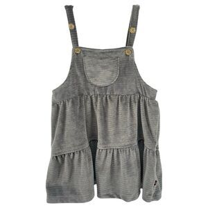 Delia’s Girl Toddler Grey Corduroy Tiered Overall Dress Size 3T